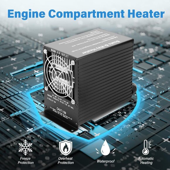 Boat Engine Compartment Heater, 400W Bilge Heater with Thermostat and Self-Regul - Picture 8 of 8